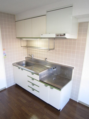 Kitchen. Two-burner gas stove can be installed