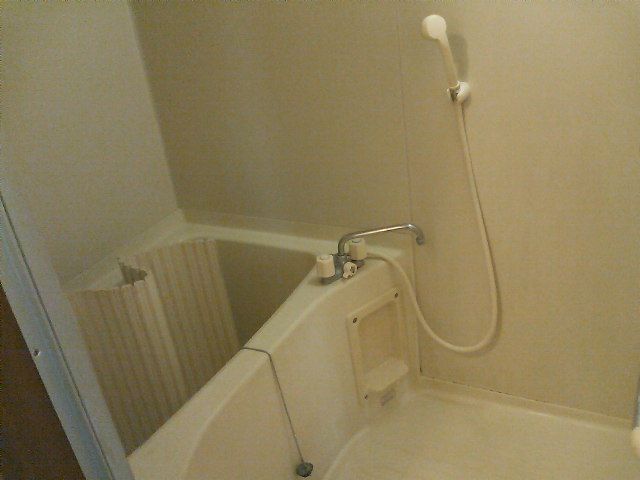 Bath. There are also windows in front of the washing machine Storage.