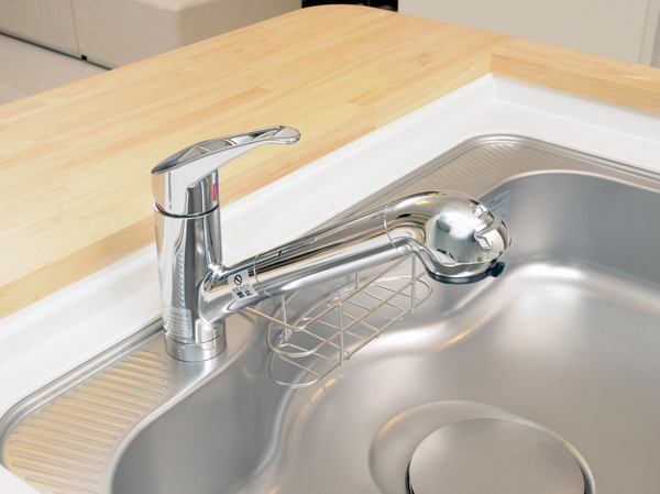 Kitchen.  [Water purifier integrated hand shower faucet] You can use pull out the shower head, Wide sink Happy to clean. Even though water purifier built-in, It is neat slim design.  ※ Cartridge will be sold separately.