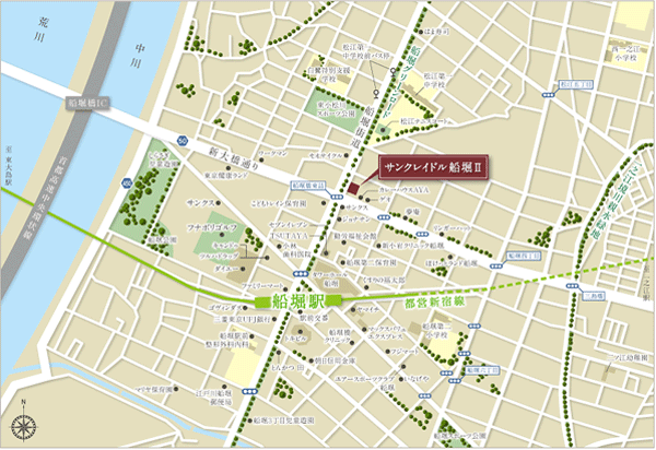 Surrounding environment. Local guide map