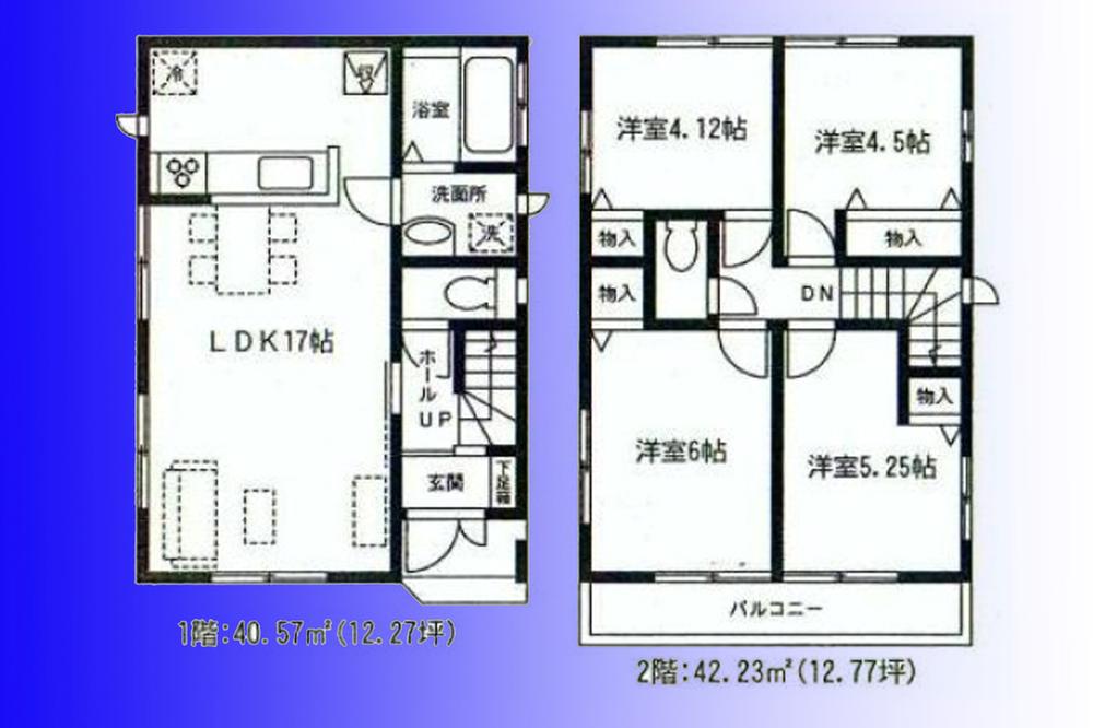 Floor plan. (1 Building), Price 39,800,000 yen, 4LDK, Land area 72.27 sq m , Building area 82.8 sq m