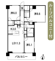 Floor: 3LDK + 2WIC + SIC + TR, the occupied area: 75.47 sq m
