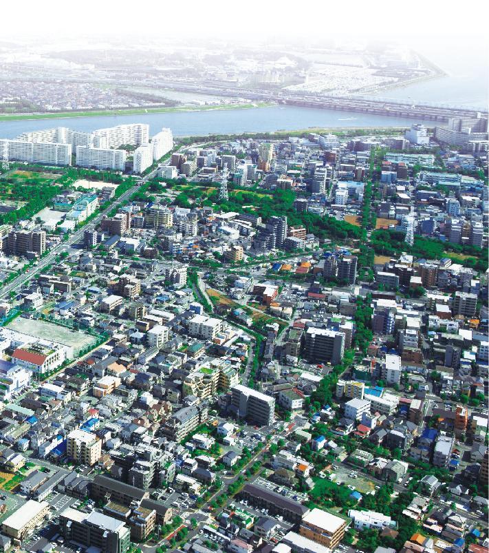 aerial photograph. Local neighborhood as seen from the sky