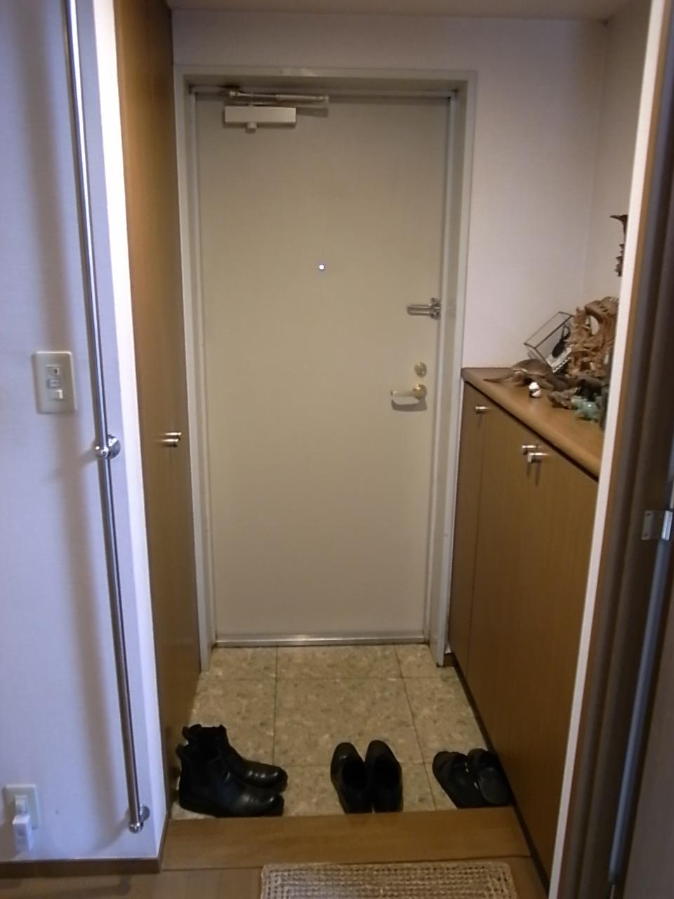 Entrance. It is also safe many husband and wife of the shoes because the entrance housing is attached to both sides