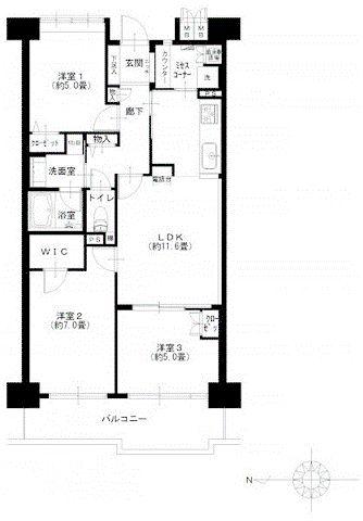 Floor plan. 3LDK, Price 31,400,000 yen, Occupied area 67.62 sq m , Balcony area 10.02 sq m