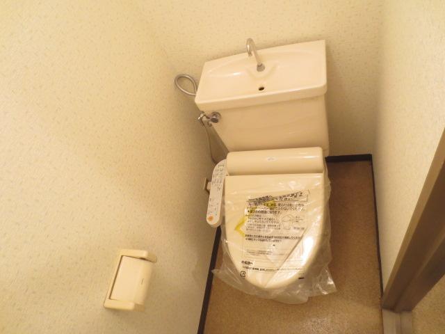 Toilet. Comfortable with warm water washing toilet seat