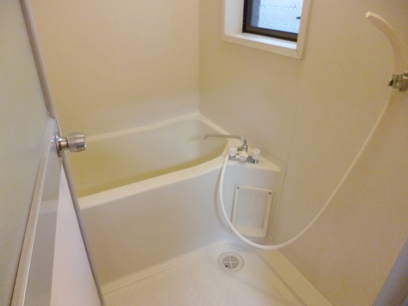 Bath. There are window. 