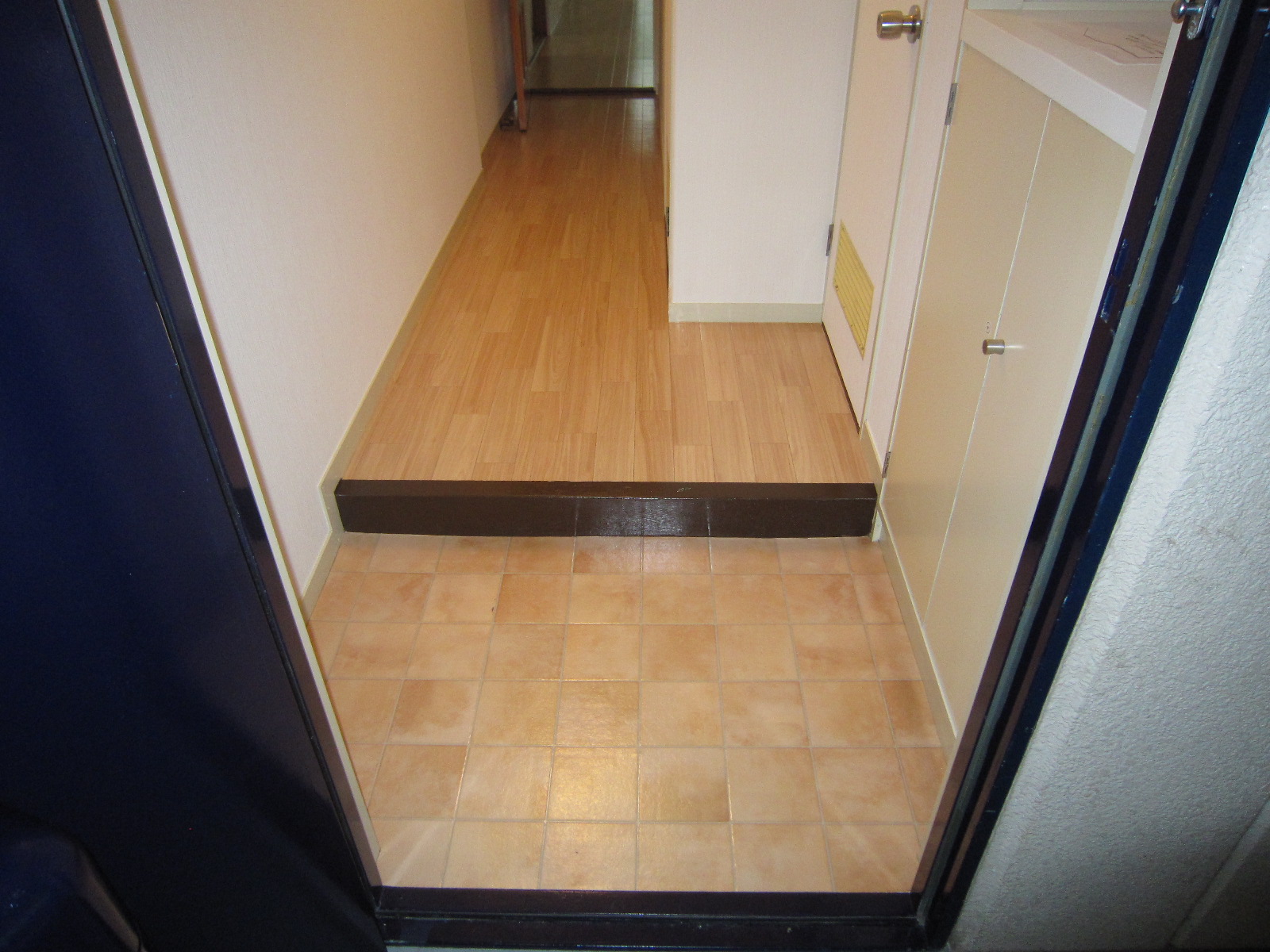 Entrance. It is with a shoebox!