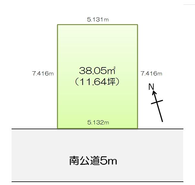 Compartment figure. Land price 16.3 million yen, Land area 38.05 sq m