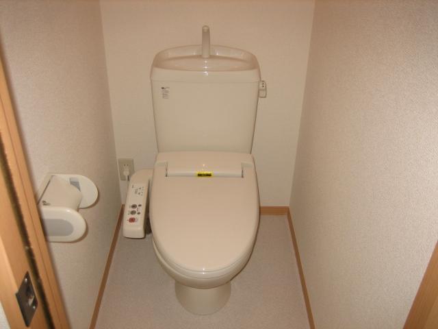 Toilet. With comfortable warm water washing toilet seat (the same type)