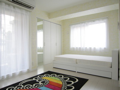 Living and room. Two-sided lighting Western-style