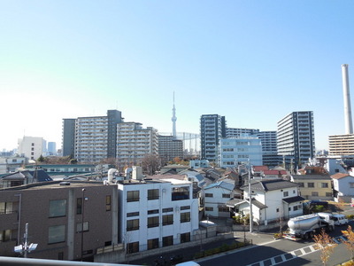 View. Sky tree is visible from the room!