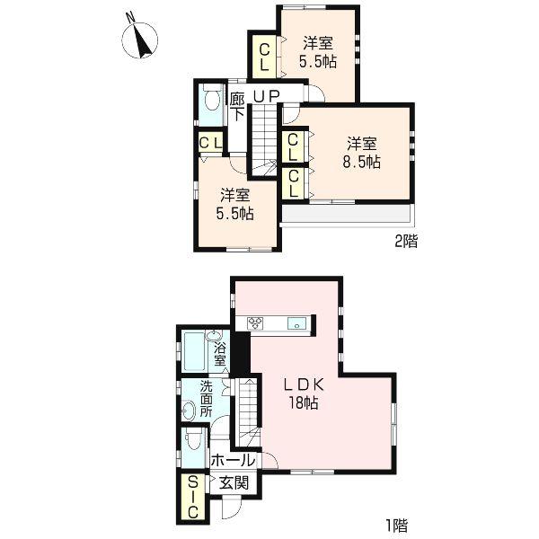 Floor plan. 37,900,000 yen, 3LDK, Land area 100.16 sq m , The building is the area 92 sq m floor plan