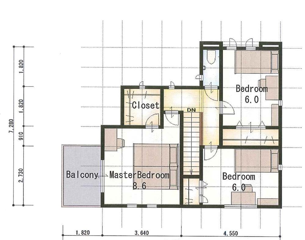 Building plan example (floor plan). 2 Kaikan floor plan