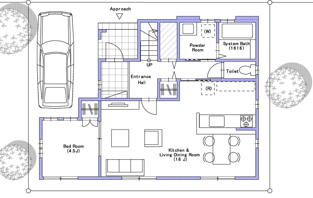 Building plan example (floor plan). 1 Kaikan floor plan