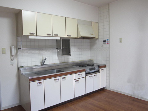 Kitchen. Gas stove / Intercom / Storage room