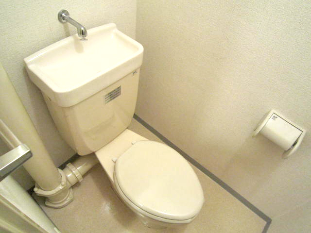 Toilet. It is a photograph of another room of the same type