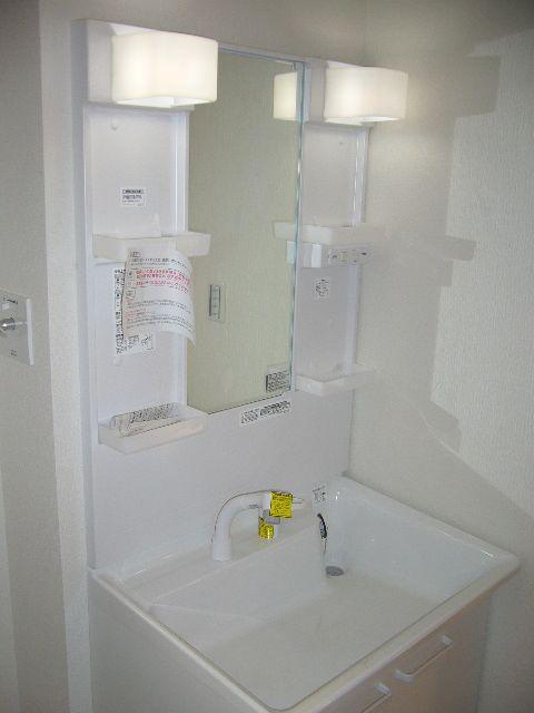 Wash basin, toilet. Bathroom vanity