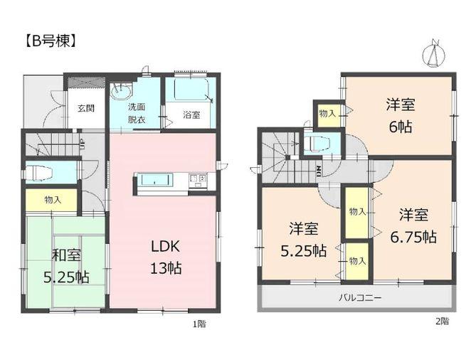 Floor plan. 41,800,000 yen, 4LDK, Land area 84.61 sq m , It is a building area of 86.11 sq m floor plan