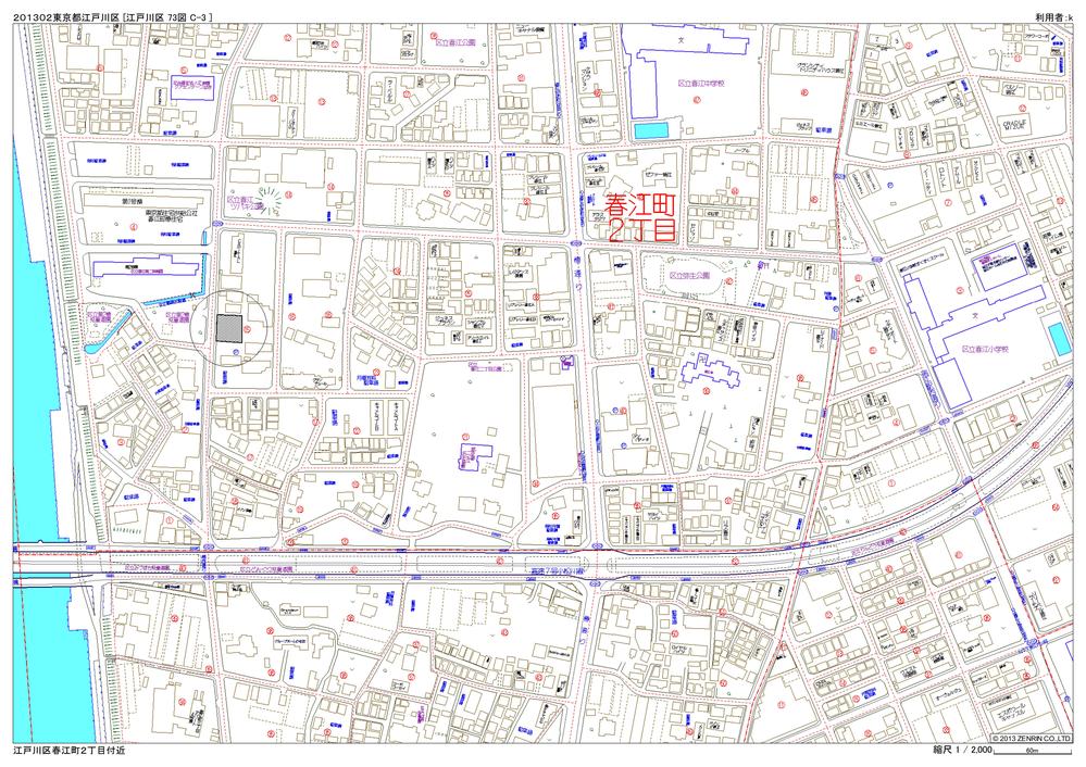 Local guide map. Edogawa harue 2-15