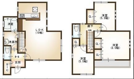 Floor plan. 36,900,000 yen, 3LDK, Land area 92 sq m , Building area 100.16 sq m