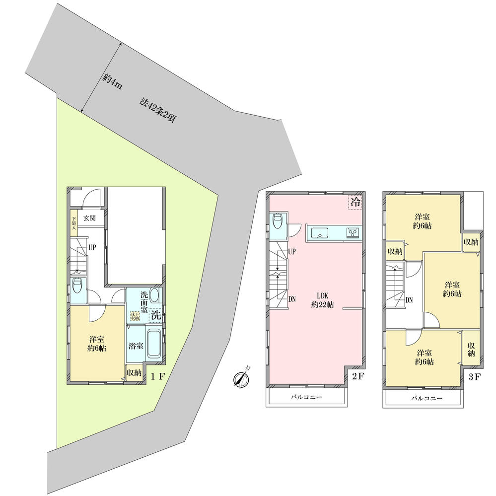 Floor plan. 38,800,000 yen, 4LDK, Land area 86.33 sq m , Building area 118.95 sq m