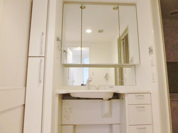 Wash basin, toilet. Wash