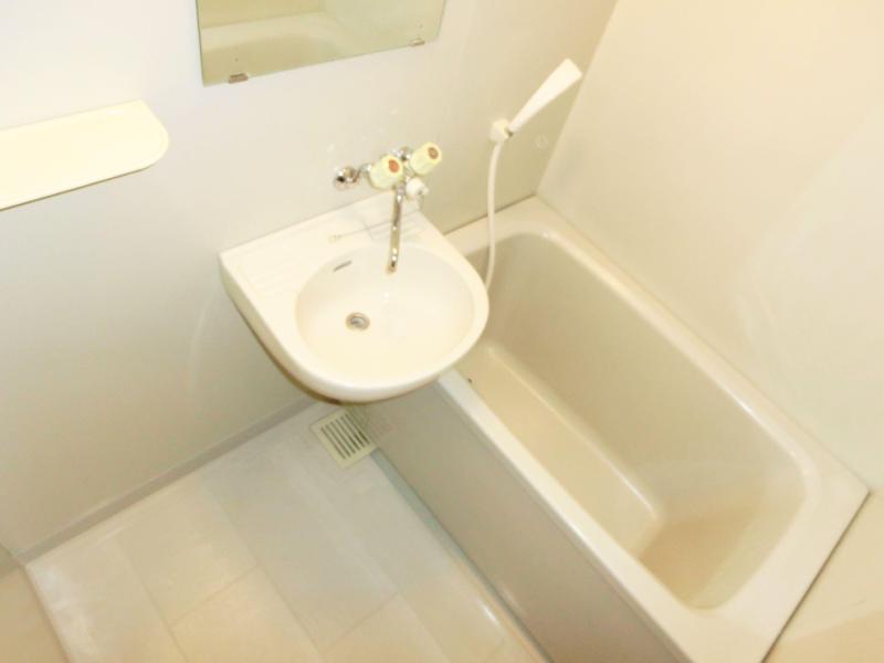 Bath. It is calm bathroom.