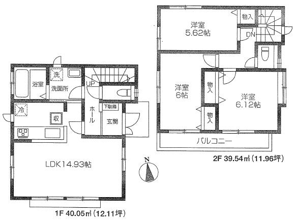 Floor plan. 37,800,000 yen, 3LDK, Land area 102.23 sq m , Building area 79.59 sq m