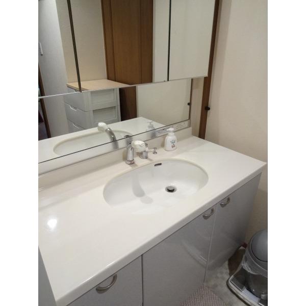 Wash basin, toilet. Wash basin