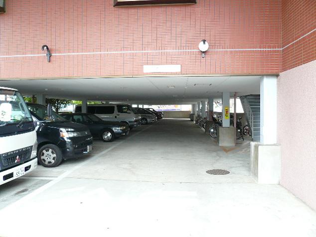 Parking lot. Parking is with a roof ☆