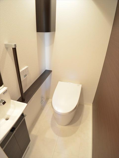 Toilet. Clean toilet cleaning automatically