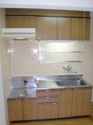 Kitchen. Gas two-burner installation Allowed Kitchen