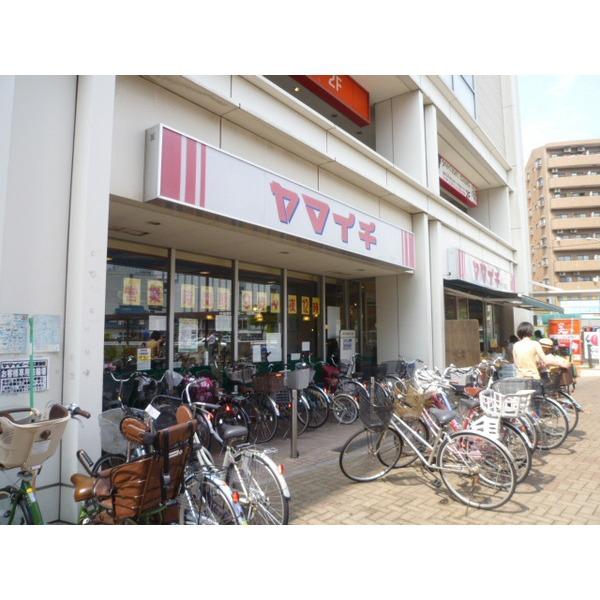 Supermarket. Vibration Control ・ Seismic isolation ・ Earthquake resistant / 2 along the line more accessible / Facing south / System kitchen / Bathroom Dryer / Corner dwelling unit / Washbasin with shower / Barrier-free / Elevator / Otobasu / Warm water washing toilet seat / TV monitor interphone / Pets Negotiable / Floor heating