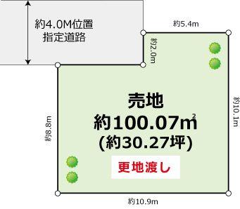 Compartment figure. Land price 35,800,000 yen, Land area 100.07 sq m compartment view