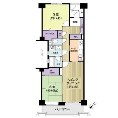 Floor plan. 67.95m2, 4 floor, Southeast