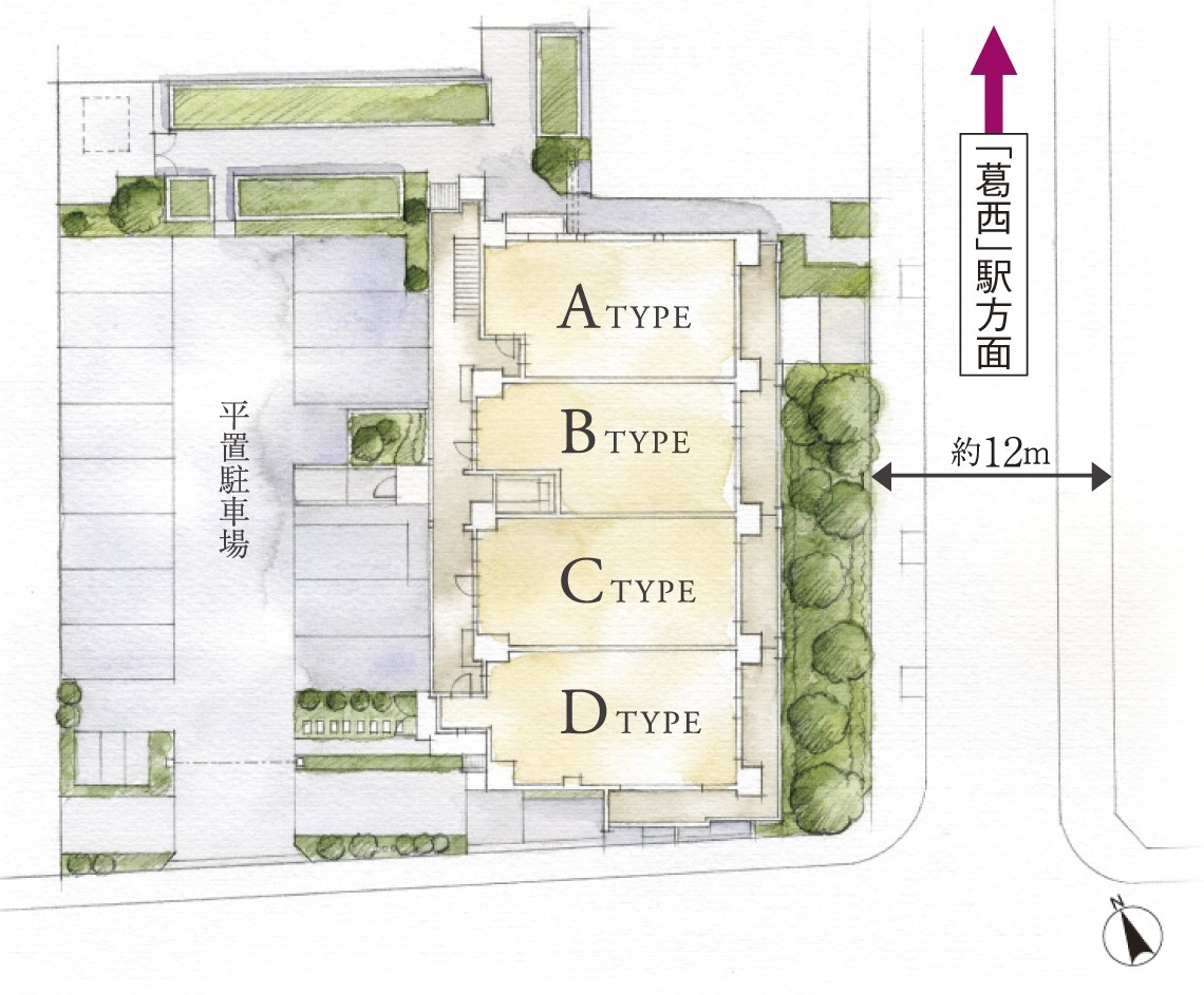<Puremisuto Kasai> site layout view and the second floor dwelling unit layout drawing ※ Which was raised drawn based on drawing, In fact and it may be slightly different.