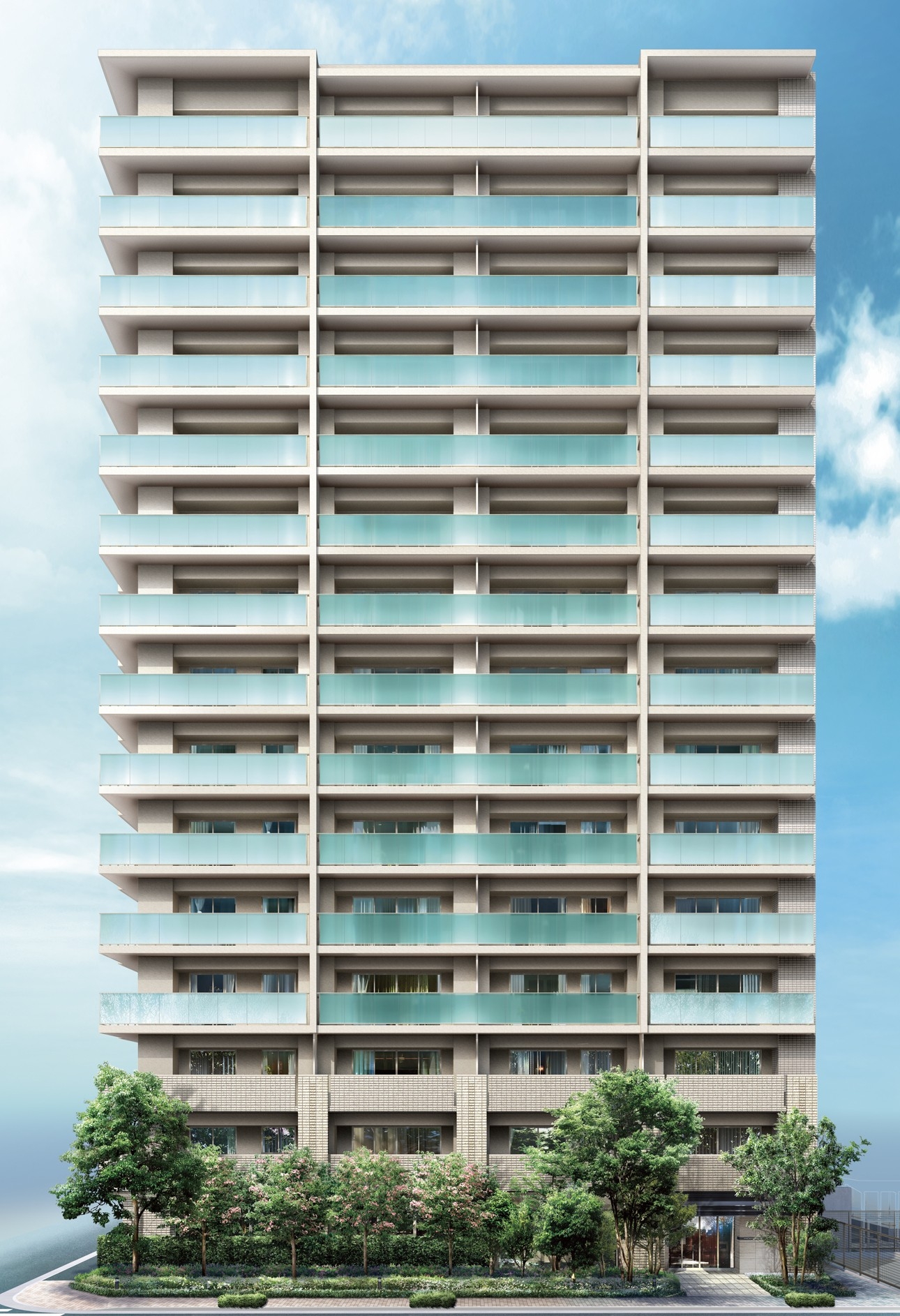 Exterior - Rendering. Which was raised to draw on the basis of the blueprint, In fact and it may be slightly different.