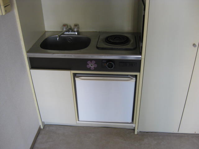 Kitchen. With mini fridge
