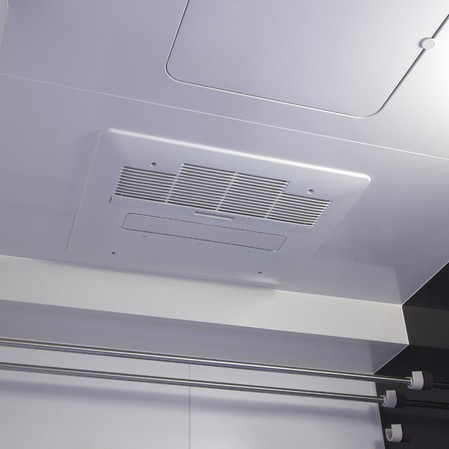 Building structure. Mist sauna with bathroom heating dryer. It promotes blood circulation in the mist sauna. You can also enjoy the happy sauna to fatigue recovery at home in your skin (A type model room)