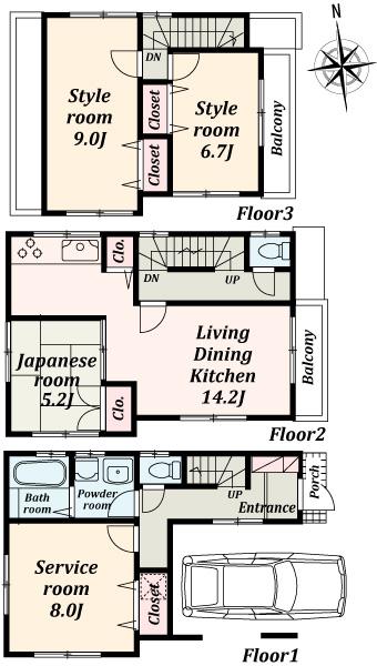 Floor plan. 250m to fresh food Museum HOTODA