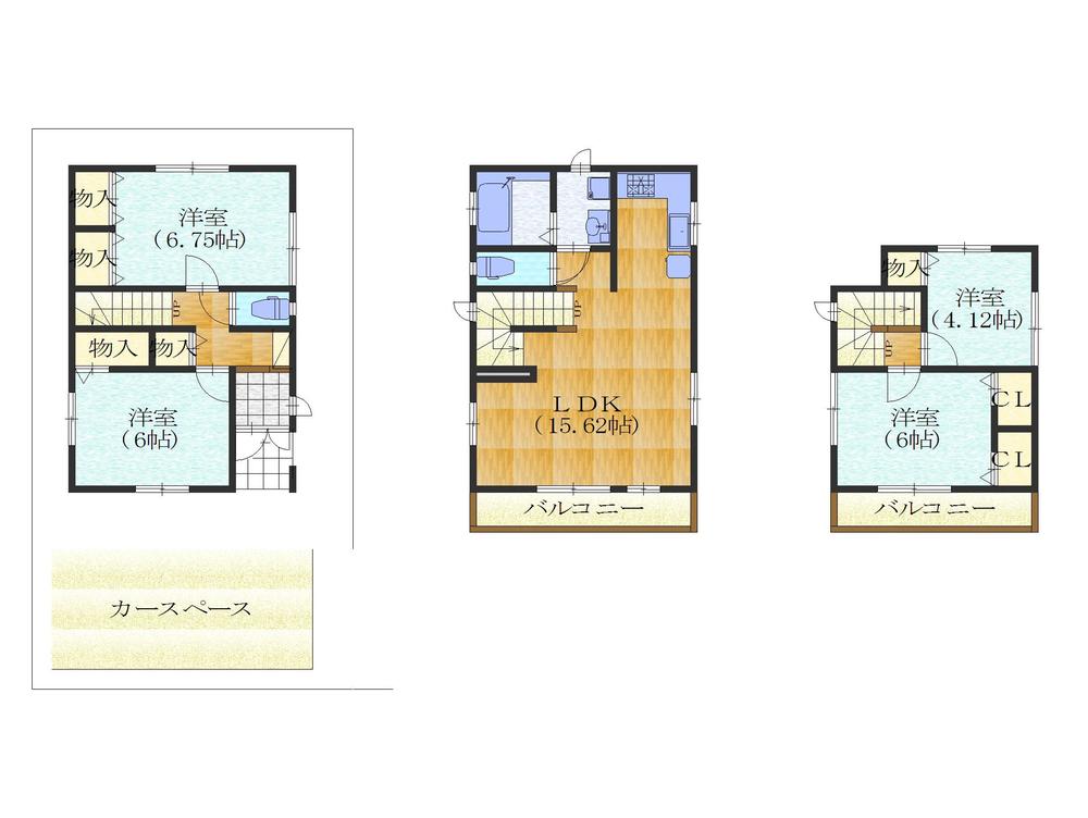 Floor plan. (C Building), Price 40,800,000 yen, 4LDK, Land area 72.14 sq m , Building area 94.8 sq m