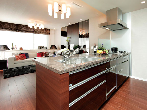 Kitchen.  [System kitchen] Dishwasher ・ Fully functional kitchen in the disposer standard equipment.