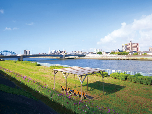 Surrounding environment. Ichinoe green space (about 1240m ・ 16-minute walk)