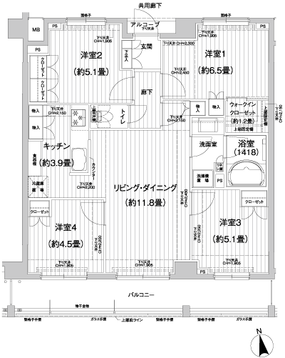 Floor: 4LDK, occupied area: 78.27 sq m, Price: 41.4 million yen, currently on sale