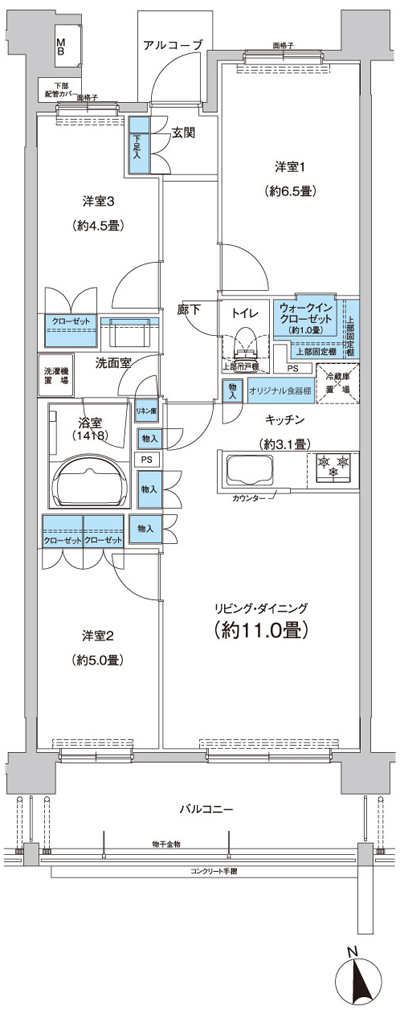 Floor: 3LDK, occupied area: 67.63 sq m, Price: TBD