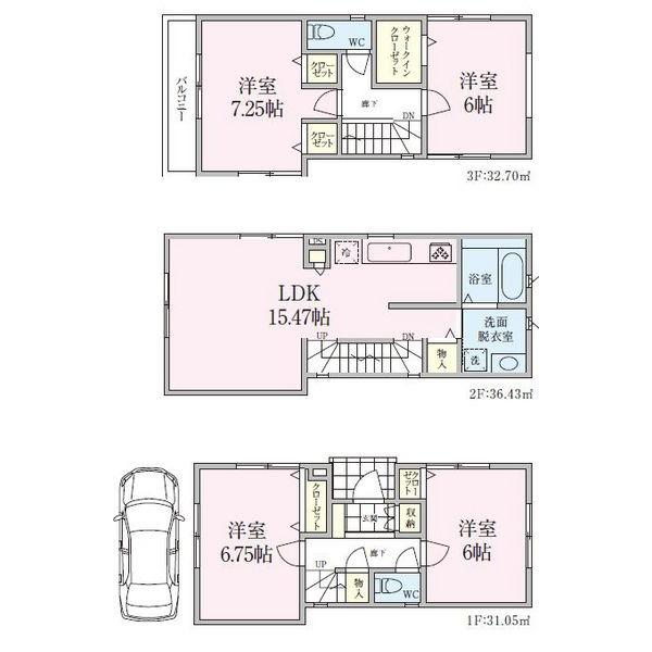Floor plan. 45,800,000 yen, 4LDK, Land area 59.5 sq m , Building area 100.18 sq m room is Available preview! !