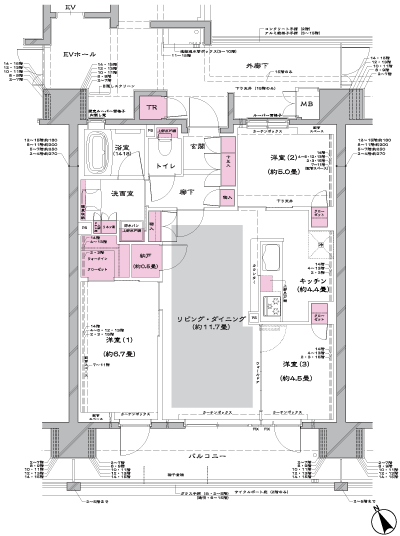 Floor: 3LDK + WIC + N, the occupied area: 72.73 sq m, Price: 38,900,000 yen ・ 39,900,000 yen, now on sale