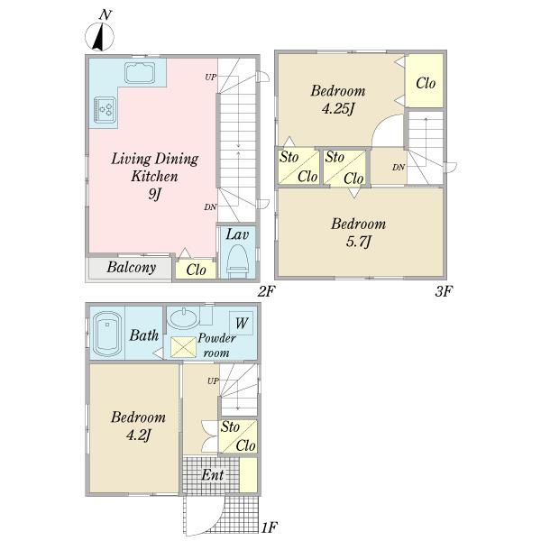 Floor plan. 31,800,000 yen, 3DK, Land area 36 sq m , Building area 60.02 sq m