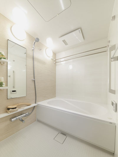 Bathing-wash room.  [Bathroom] With the aim of much-valued relaxation space, We stuck to every nook and corner.